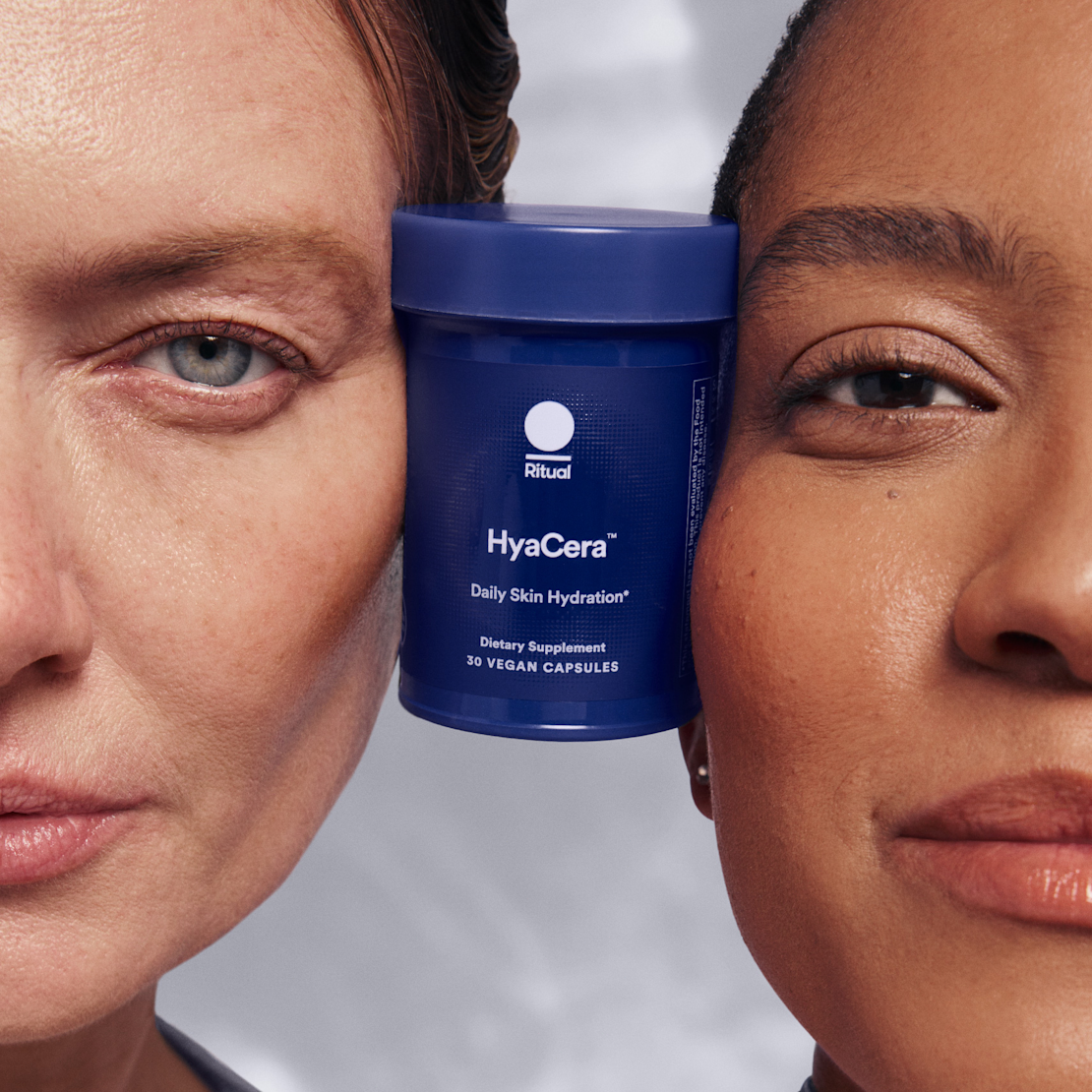 Ritual HyaCera Skin Supplement for Wrinkle Support, with Hyabest® and Ceratiq® for Skin Hydration Support, Hyaluronic Acid, Glycolipids, Ceramides, Gluten Free, Non GMO, Vanilla Essence, 30 Day Supply